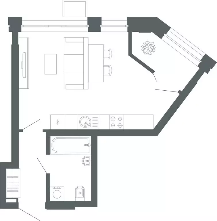 Квартира-студия: Екатеринбург, улица Мира, 47/6 (34.9 м) - Фото 0