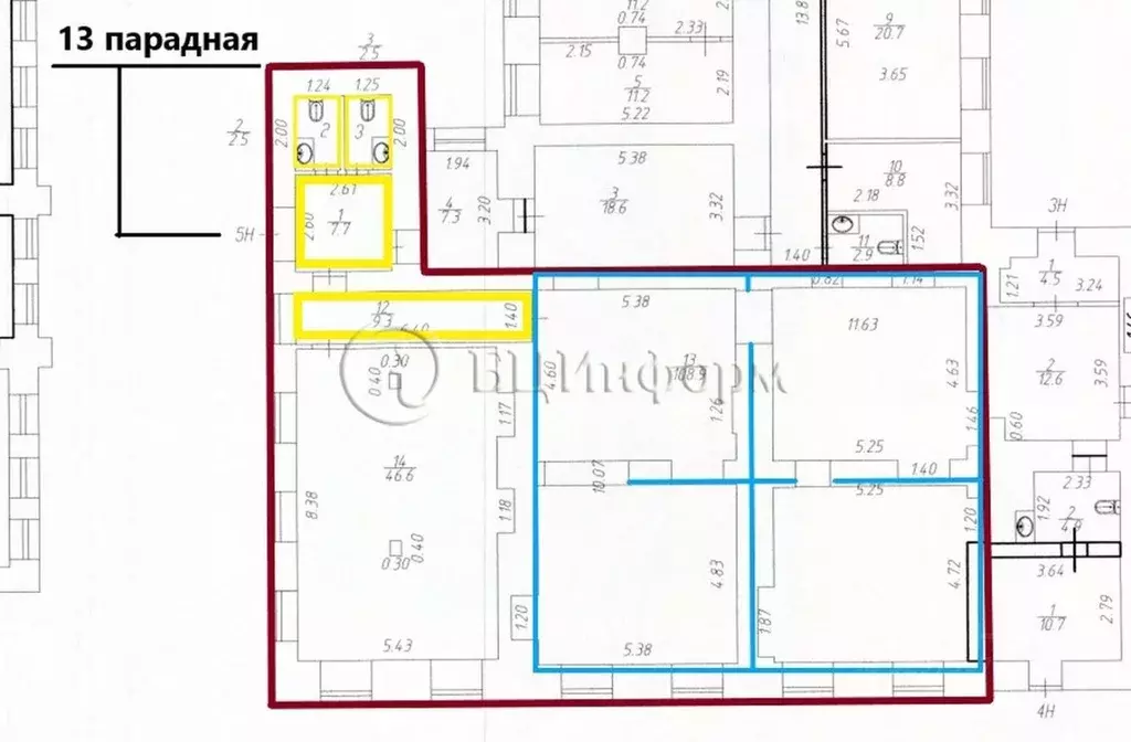 Офис в Санкт-Петербург Инструментальная ул., 3Ш (120 м) - Фото 2