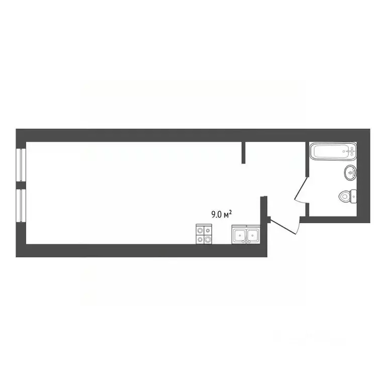 Студия Москва Новоостаповская ул., 20 (27.0 м) - Фото 1