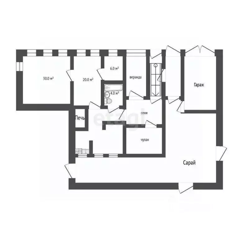 Дом в Мордовия, Ардатовский район, с. Баево ул. Нефедова, 79 (93 м) - Фото 2
