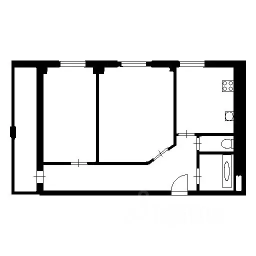 2-к кв. Башкортостан, Уфа Кавказская ул., 12 (60.0 м) - Фото 1