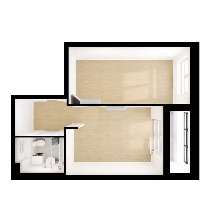 1-к кв. Калужская область, Обнинск ул. Курчатова, 25/5 (41.4 м) - Фото 2