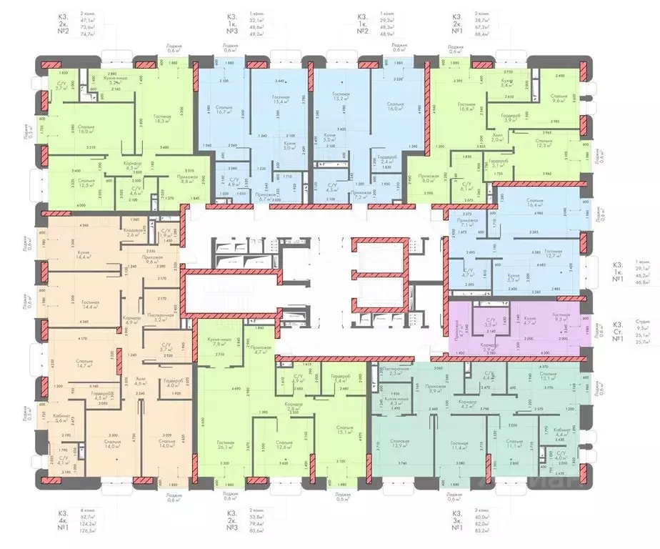 2-к кв. Северная Осетия, Владикавказ Первомайская ул. (79.4 м) - Фото 2