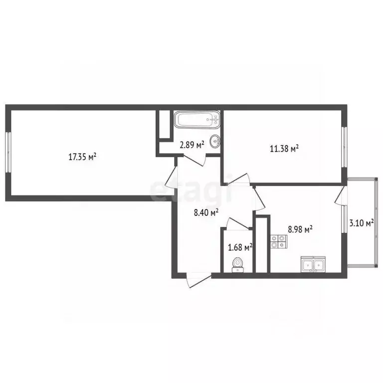 1-к кв. Ярославская область, Ярославль ул. Строителей, 18 (32.0 м) - Фото 1