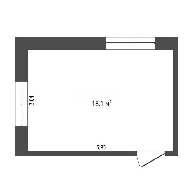 1к в -комнатной квартире (18.1 м) - Фото 1