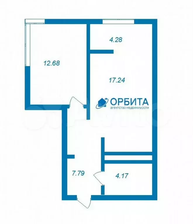 1-к. квартира, 46,6 м, 2/9 эт. - Фото 0