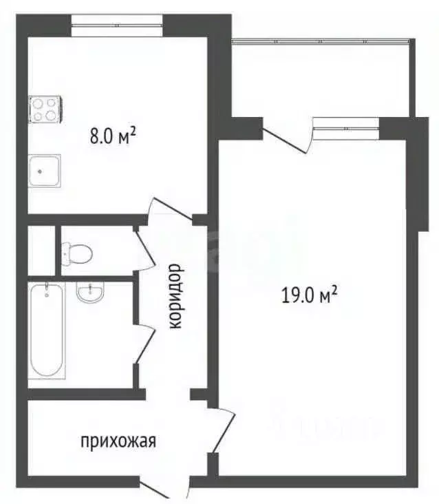 1-к кв. Воронежская область, Воронеж ул. 9 Января, 233/26 (38.3 м) - Фото 2