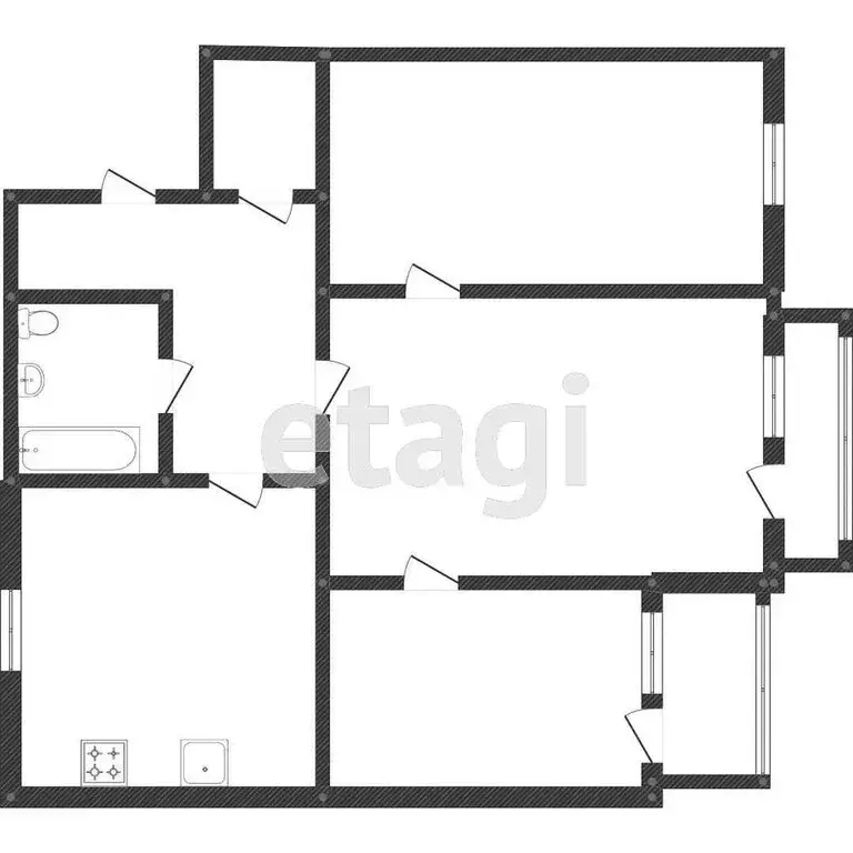 3-комнатная квартира: Пермь, улица Генерала Панфилова, 14 (63.7 м) - Фото 0