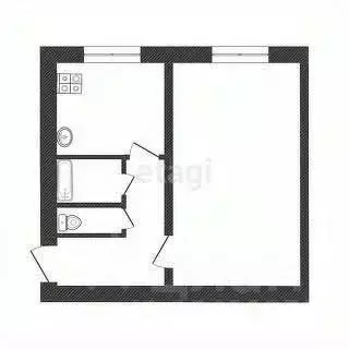 1-к кв. Белгородская область, Белгород ул. Щорса, 39а (34.0 м) - Фото 1