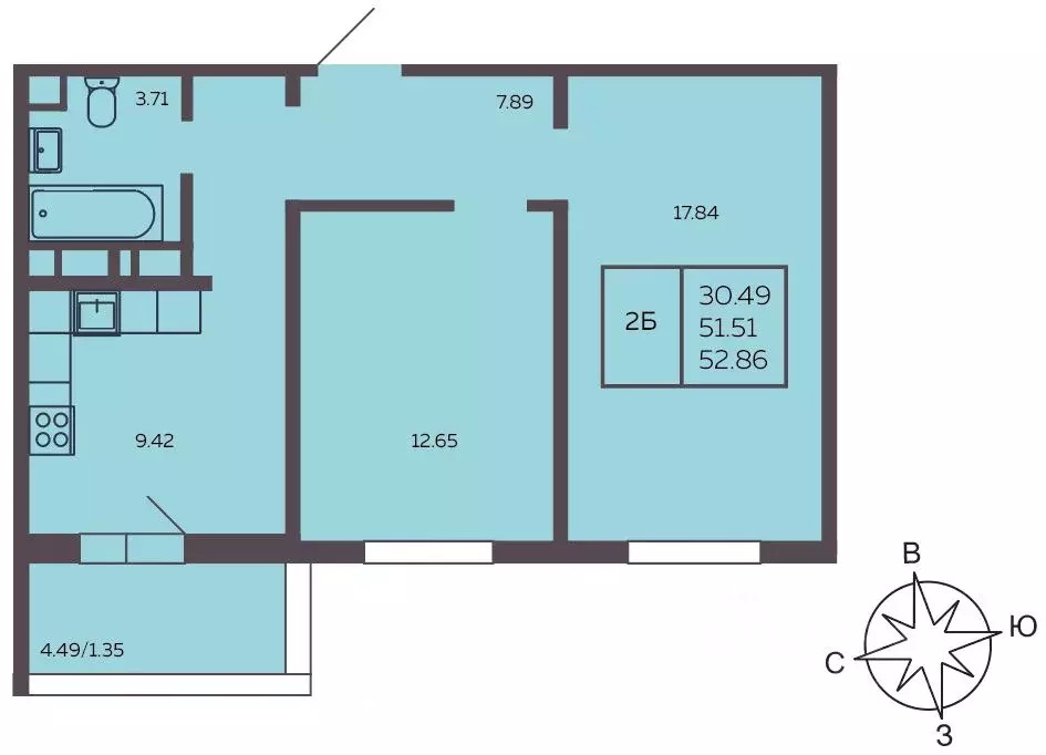 2-к кв. Татарстан, Лаишевский район, Столбищенское с/пос, с. Усады ул. ... - Фото 1