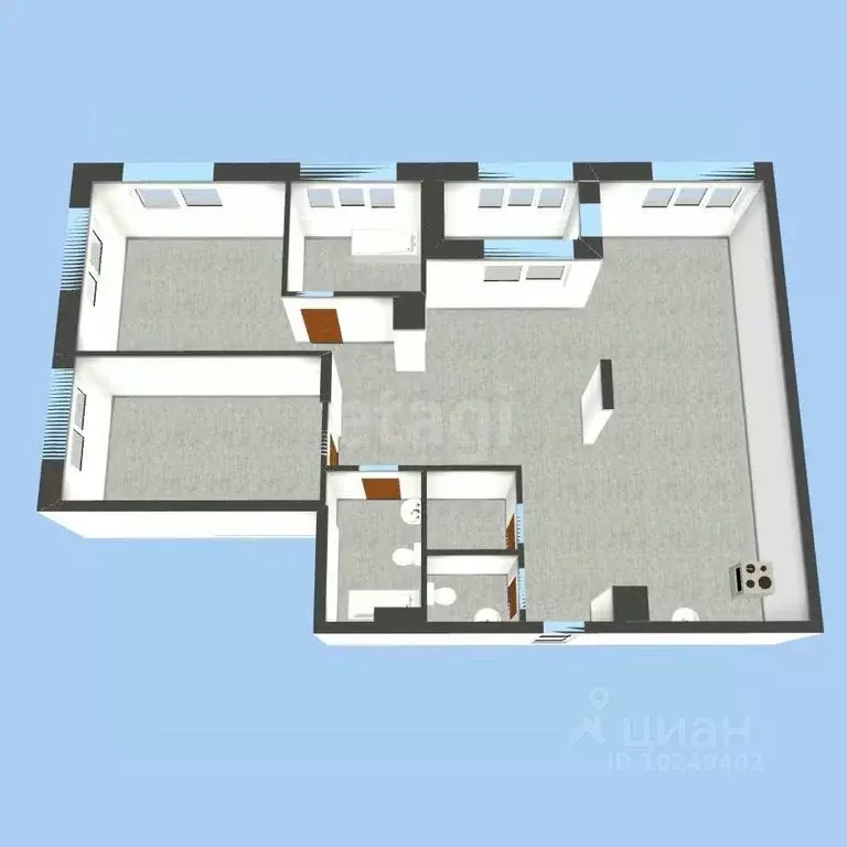 4-к кв. Башкортостан, Уфа ул. Энтузиастов, 7 (89.7 м) - Фото 2