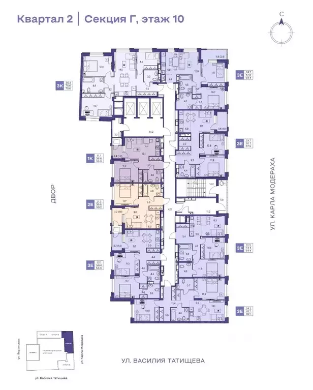 2-к кв. Пермский край, Пермь ул. Карла Модераха, 7 (38.2 м) - Фото 2