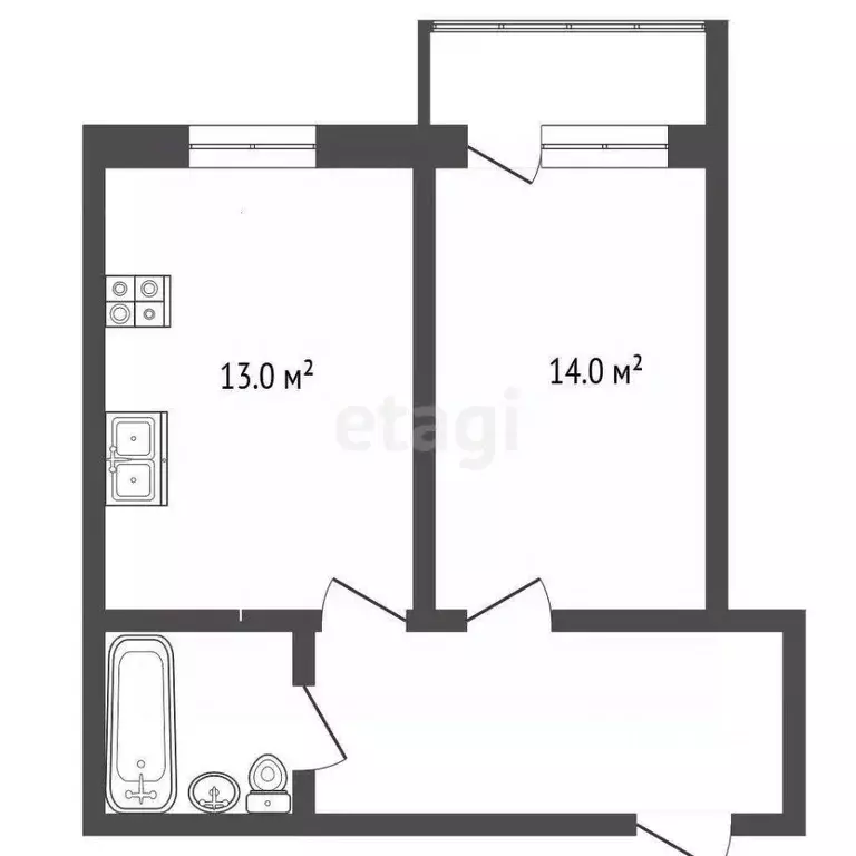 1-к кв. Самарская область, Самара пос. Мехзавод, Новая Самара мкр,  ... - Фото 1