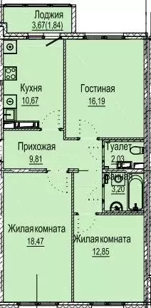 3-к кв. Нижегородская область, Нижний Новгород Лесной Городок мкр, ... - Фото 1