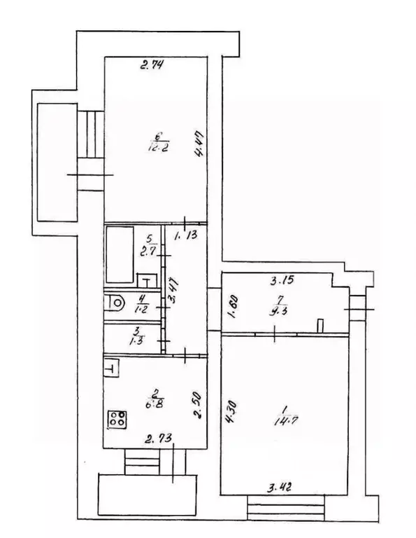 2-к кв. Кировская область, Киров Луговые сл., Луговая ул., 76 (50.0 м) - Фото 1