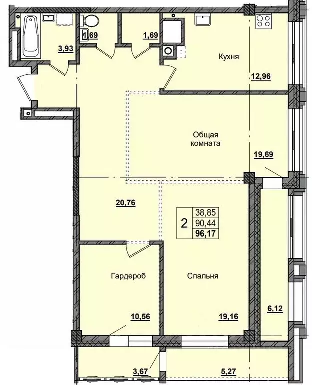 2-к кв. саха (якутия), якутск ул. красильникова, 5 (96.17 м) - Фото 0