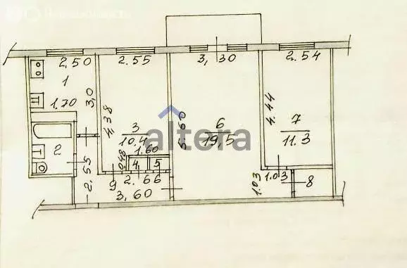 3-комнатная квартира: Казань, улица Шамиля Усманова, 31 (57.6 м) - Фото 1