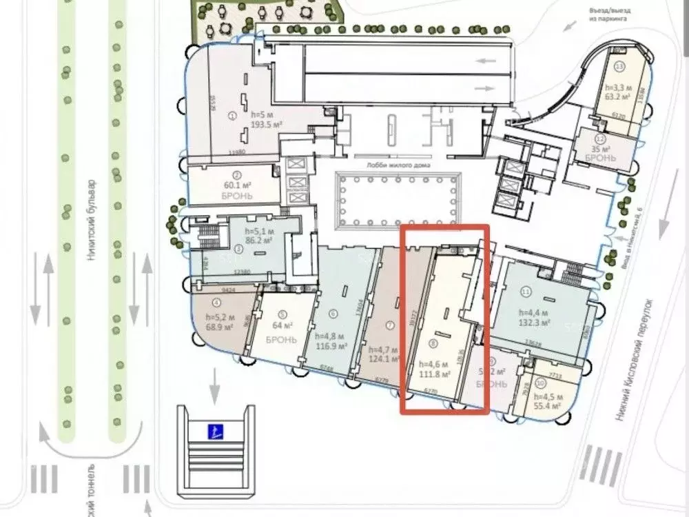 Помещение свободного назначения в Москва Никитский бул., 6/20 (112 м) - Фото 2