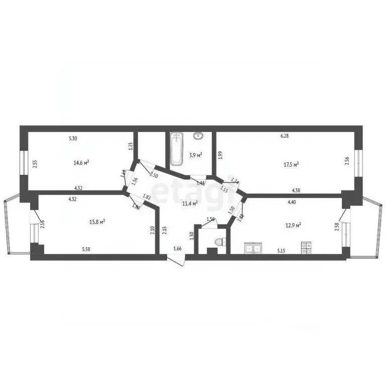 3-к кв. Ямало-Ненецкий АО, Пуровский район, Уренгой пгт, 5-й мкр 22 ... - Фото 2