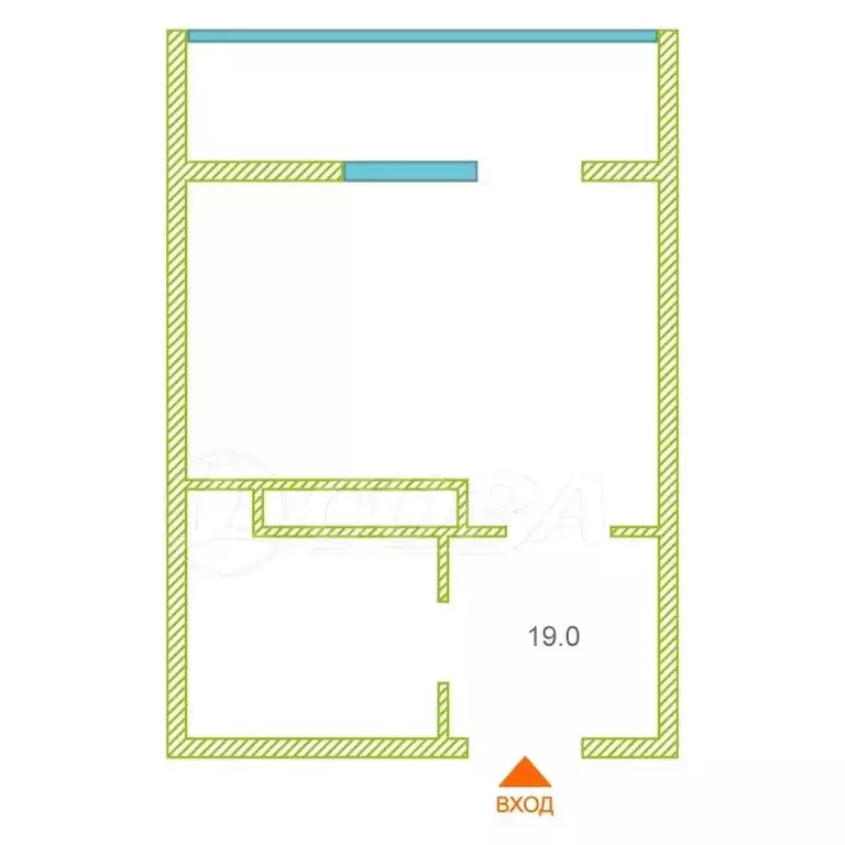 Квартира-студия: Тюмень, улица Фармана Салманова, 26 (19 м) - Фото 2