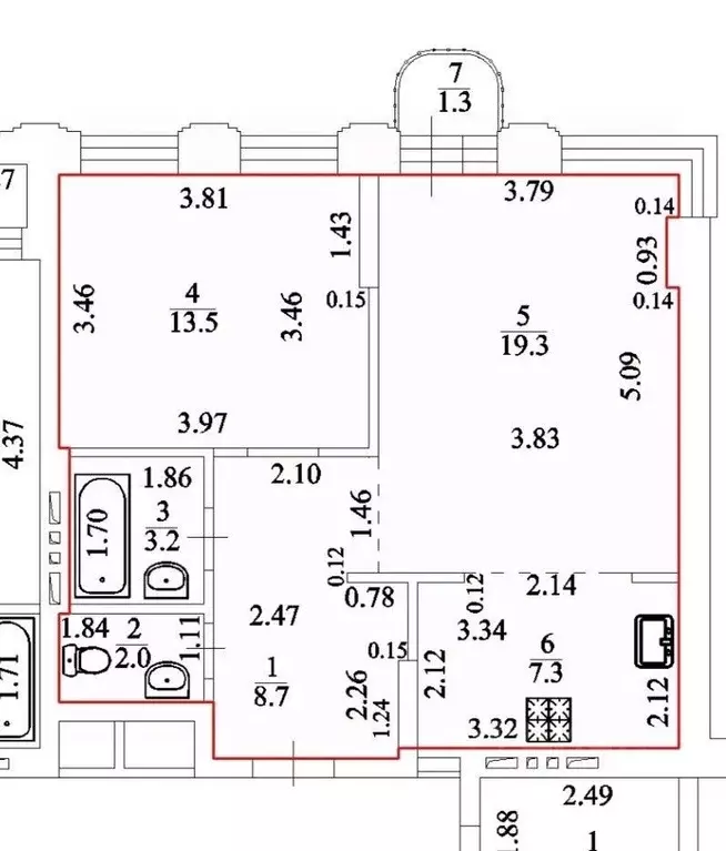 2-к кв. Башкортостан, Уфа Коммунистическая ул., 98/1 (54.0 м) - Фото 2