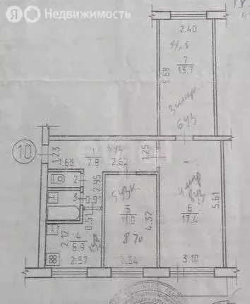 3-комнатная квартира: Ижевск, улица имени Татьяны Барамзиной, 24 (59.2 ... - Фото 1