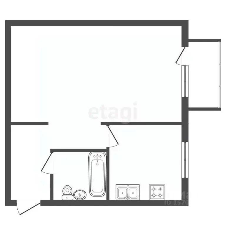 1-к кв. Санкт-Петербург Полюстровский просп., 21 (31.5 м) - Фото 2