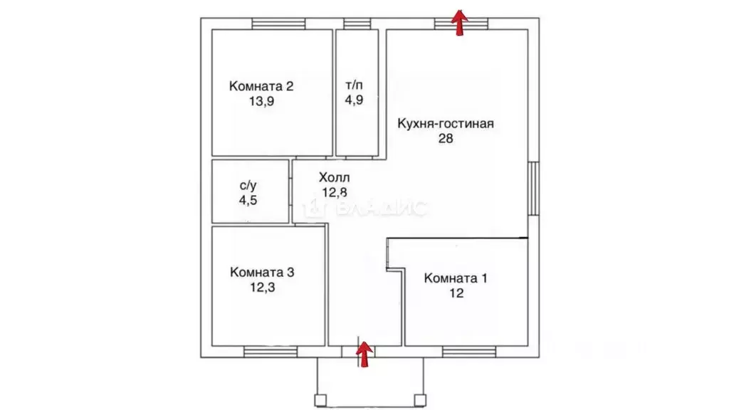 Дом в Калининградская область, Гурьевск ул. Кронштадтская, 38 (91 м) - Фото 1