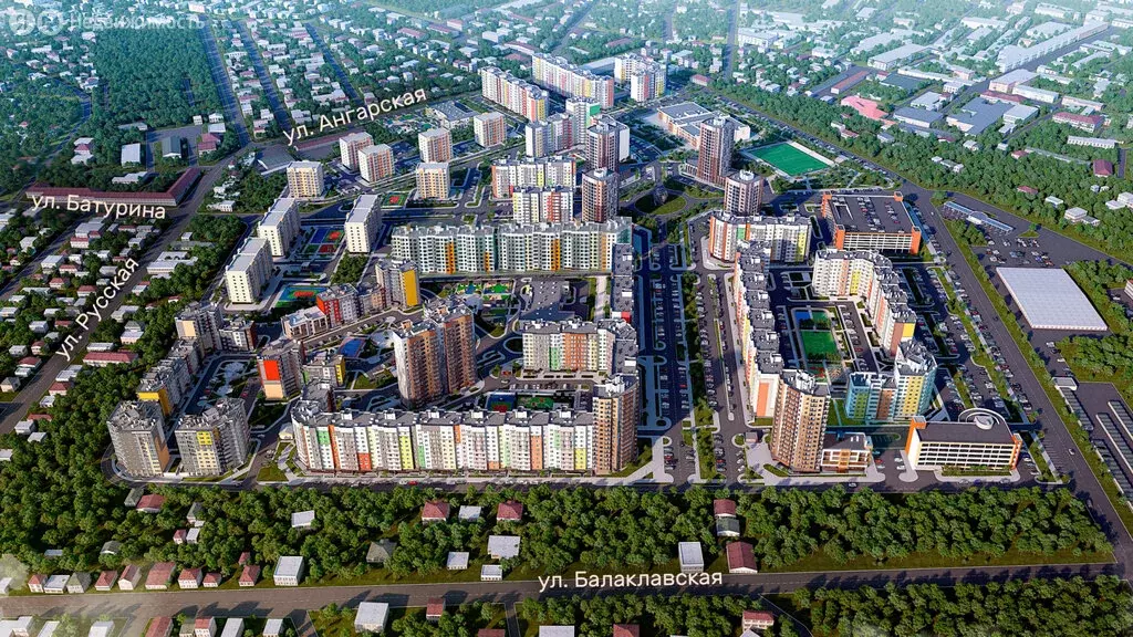 3-комнатная квартира: Симферополь, улица Батурина, 177к2 (78.02 м) - Фото 2