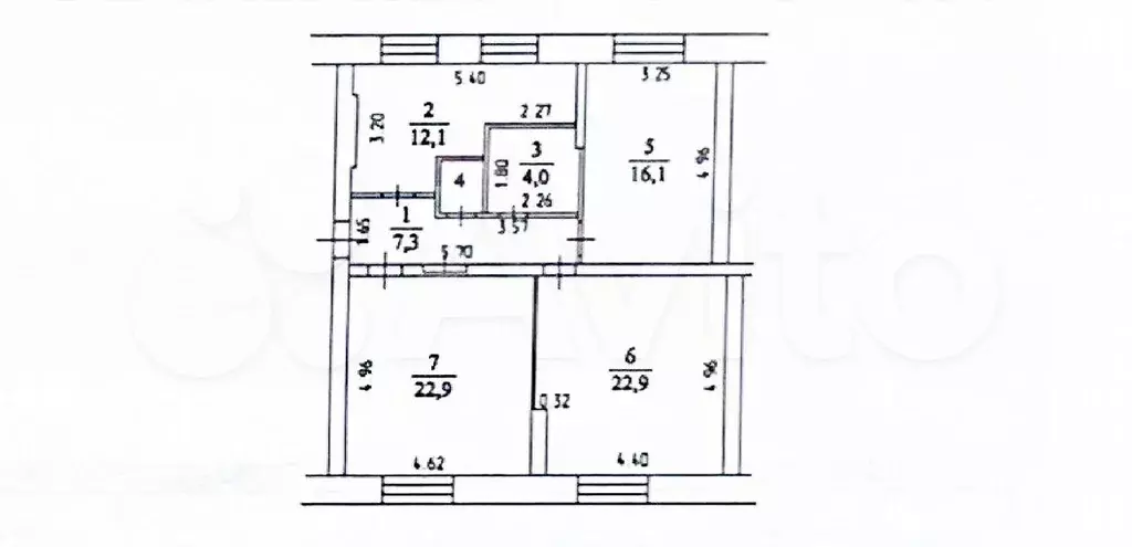 3-к. квартира, 86,6 м, 1/4 эт. - Фото 0