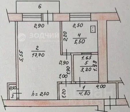 1-к кв. Чувашия, Чебоксары Московский просп., 7 (34.3 м) - Фото 2