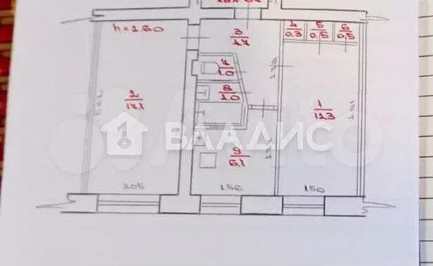 2-к. квартира, 44,5 м, 1/5 эт. - Фото 0