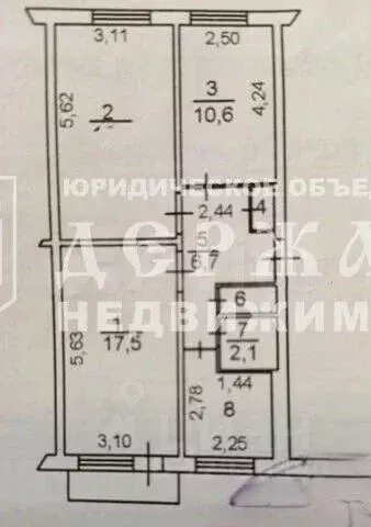 3-к кв. Кемеровская область, Кемерово ул. Федоровского, 24 (61.8 м) - Фото 2