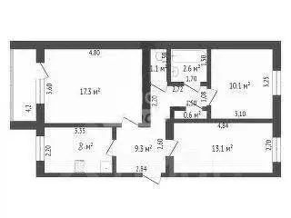 3-к кв. Тюменская область, Ишим ул. Свердлова, 39 (62.1 м) - Фото 1