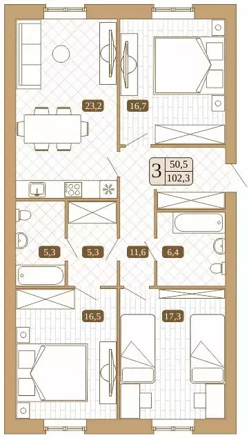 3-к кв. Московская область, Сергиев Посад ул. Воеводы Голохвастова ... - Фото 1