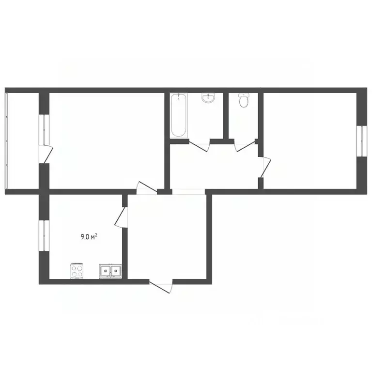 2-к кв. Костромская область, Волгореченск Советская ул., 3 (53.6 м) - Фото 1