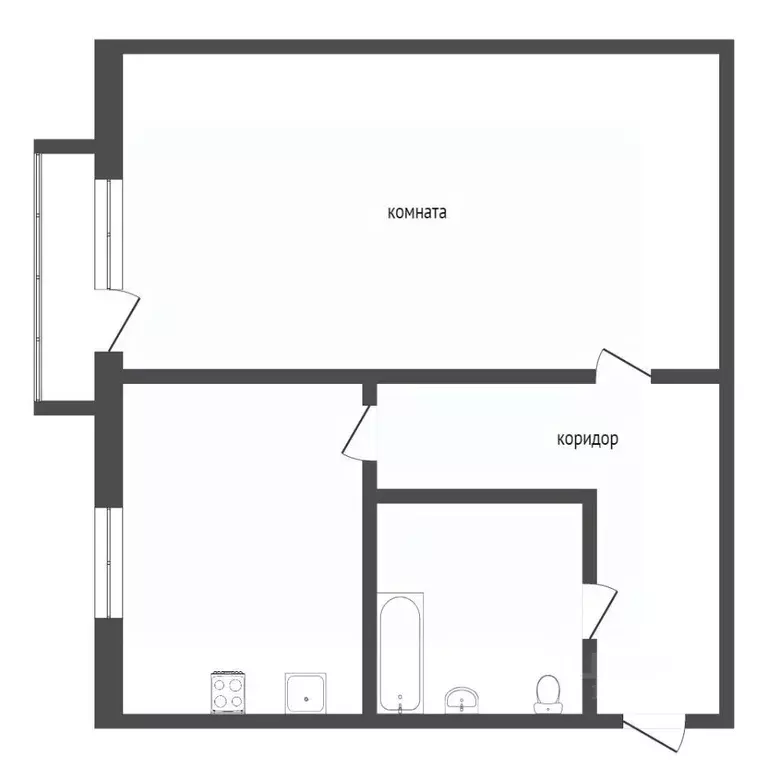 1-к кв. Томская область, Томск просп. Фрунзе, 118 (30.2 м) - Фото 1