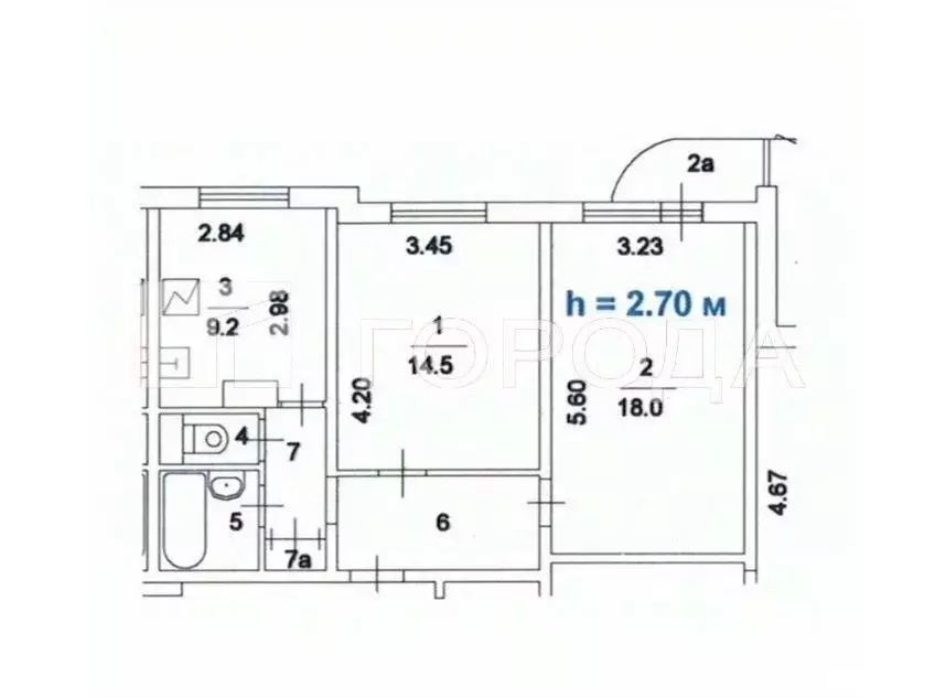 2-к кв. Москва ул. Адмирала Лазарева, 42 (53.6 м) - Фото 1