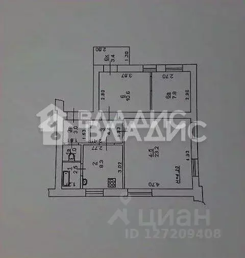 3-к кв. Ростовская область, Ростов-на-Дону Темерницкая ул., 93 (60.8 ... - Фото 2