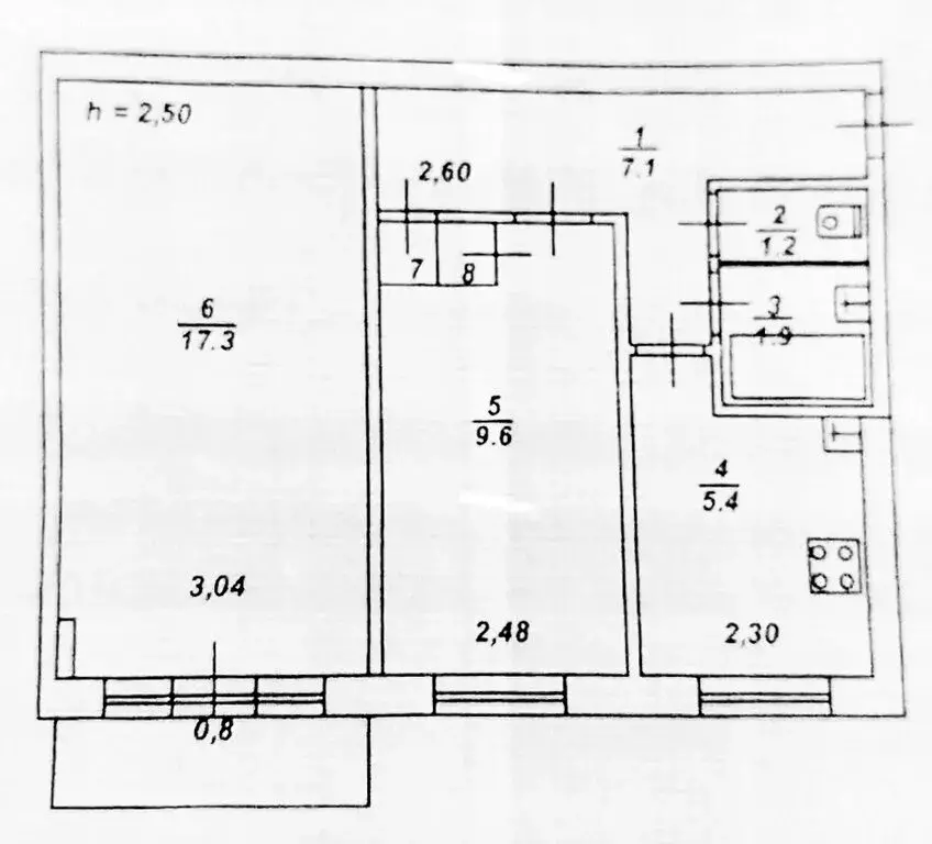 2-комнатная квартира: Тверь, бульвар Шмидта, 45 (43.3 м) - Фото 1