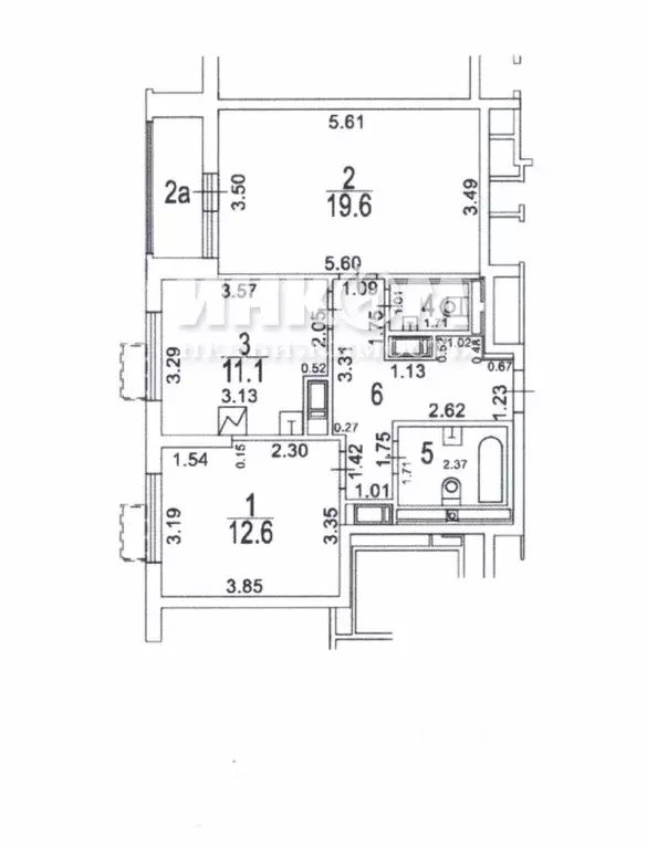2-к кв. Москва Никитинская ул., 5 (58.1 м) - Фото 2