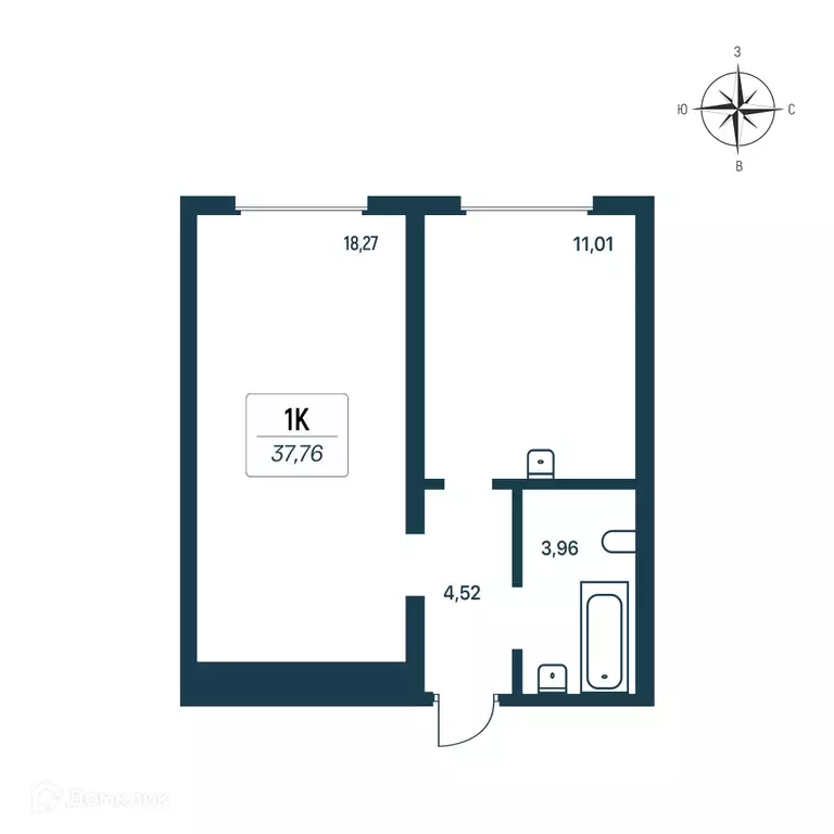 Продаётся 1-к квартира, 37.2 м - Фото 0