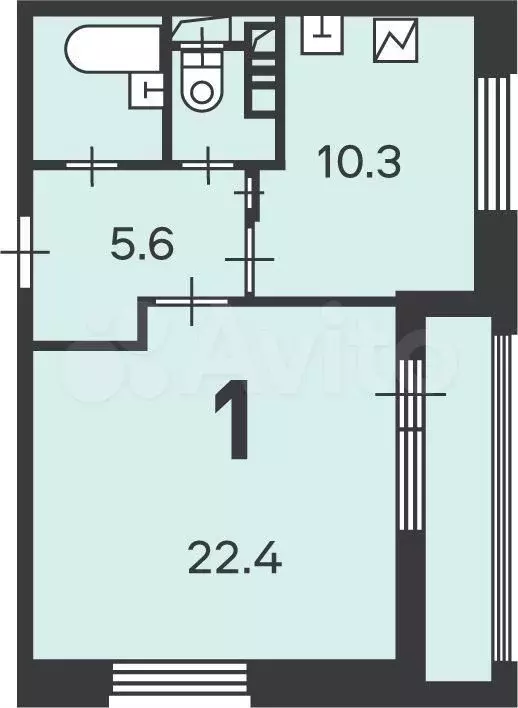 Аукцион: 1-к. квартира, 42,6 м, 23/24 эт. - Фото 0