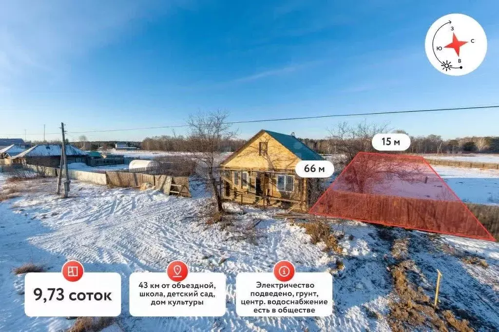 Участок в Тюменская область, Нижнетавдинский муниципальный округ, с. ... - Фото 1