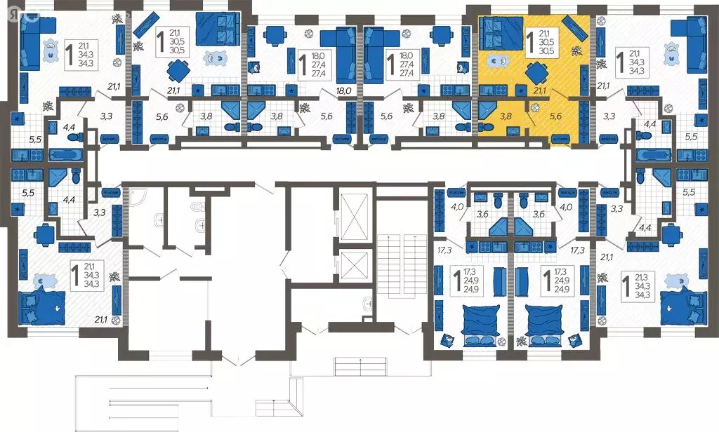 Квартира-студия: Сочи, улица Искры, 88к6 (30.5 м) - Фото 1
