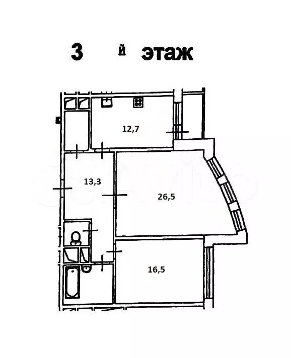 2-к. квартира, 80 м, 3/20 эт. - Фото 0