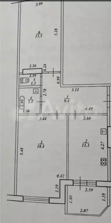 2-к. квартира, 60 м, 5/5 эт. - Фото 0