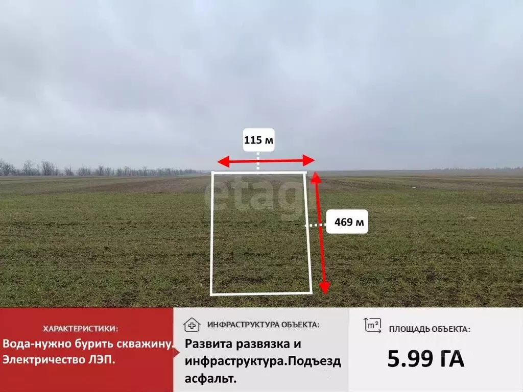 Участок в Крым, Красногвардейский район, с. Пятихатка  (599.26 сот.) - Фото 1