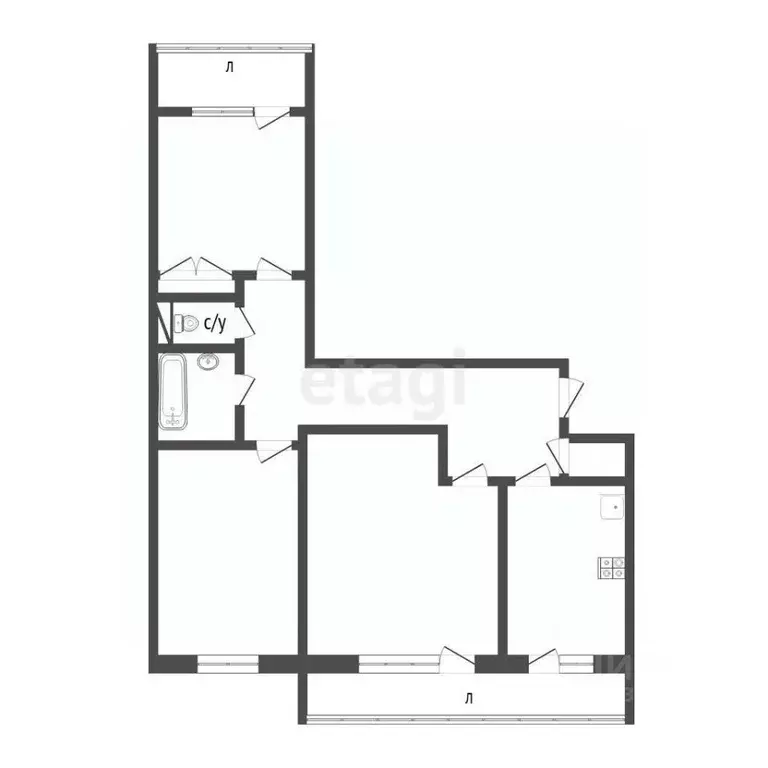 3-к кв. Ульяновская область, Ульяновск ул. Варейкиса, 28 (62.9 м) - Фото 2