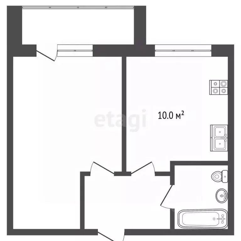 1-к кв. Мордовия, Саранск Волгоградская ул., 77 (42.0 м) - Фото 1